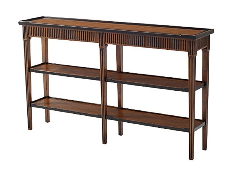 RUSTIC HONEY FINISH CONSOLE TABLE