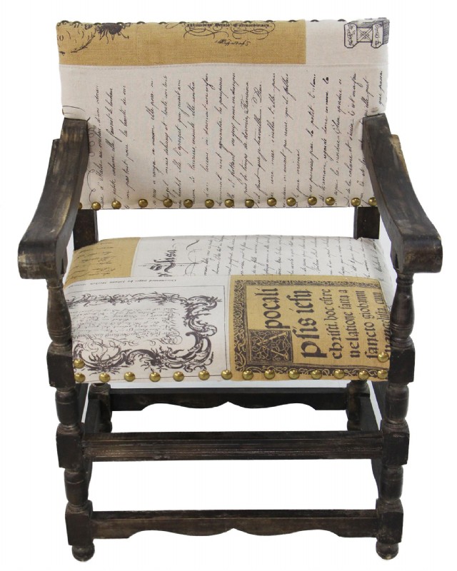 Upholstered Wooden Framed Armchair
