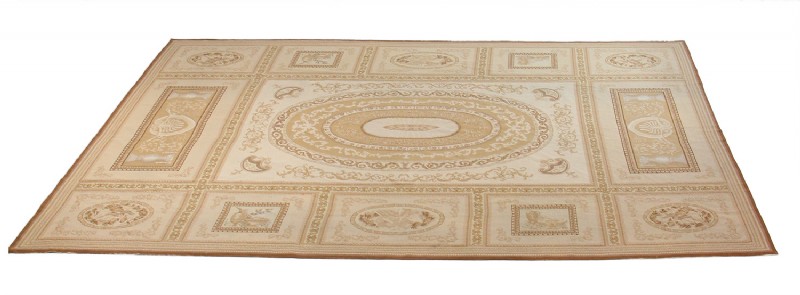 Handmade Needlepoint Aubusson Rug
