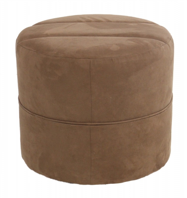Ultrasuede Ottoman on Casters