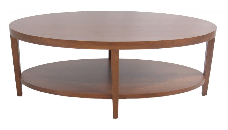 Oval Wooden Cocktail Table