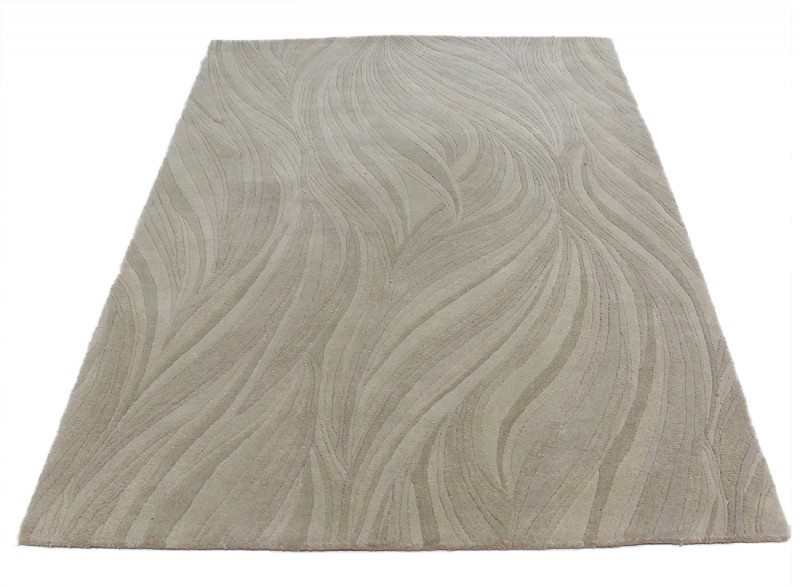 Swirling Lines 100% Wool Rug