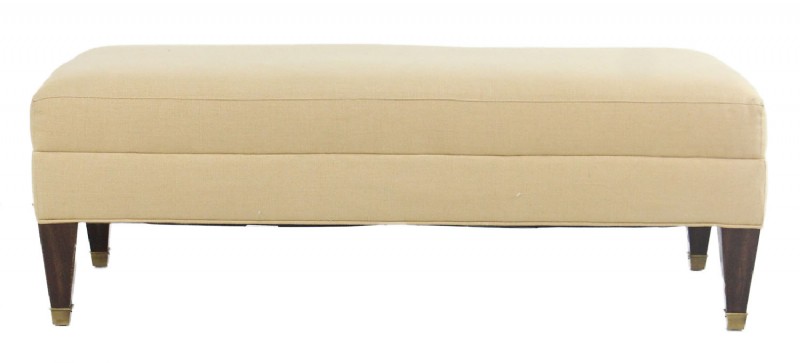 Linen Fabric Ottoman