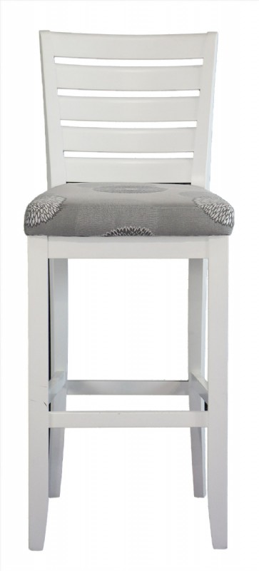 White Painted Ladder Back Barstool