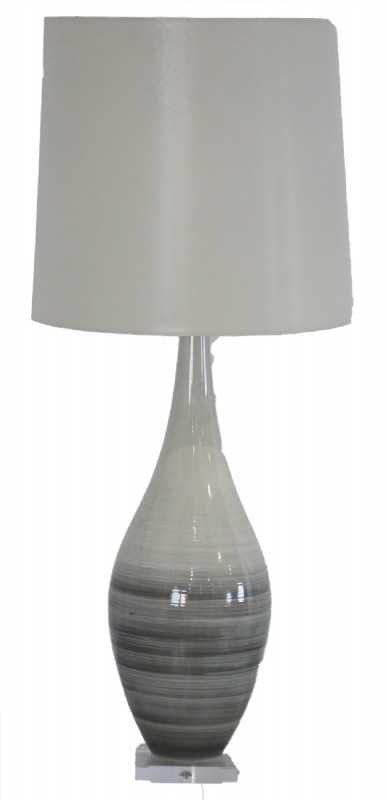 Silver Glass Gourd Shaped Table Lamp