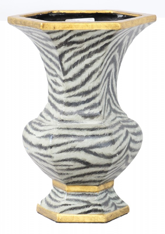 Ceramic Zebra Urn