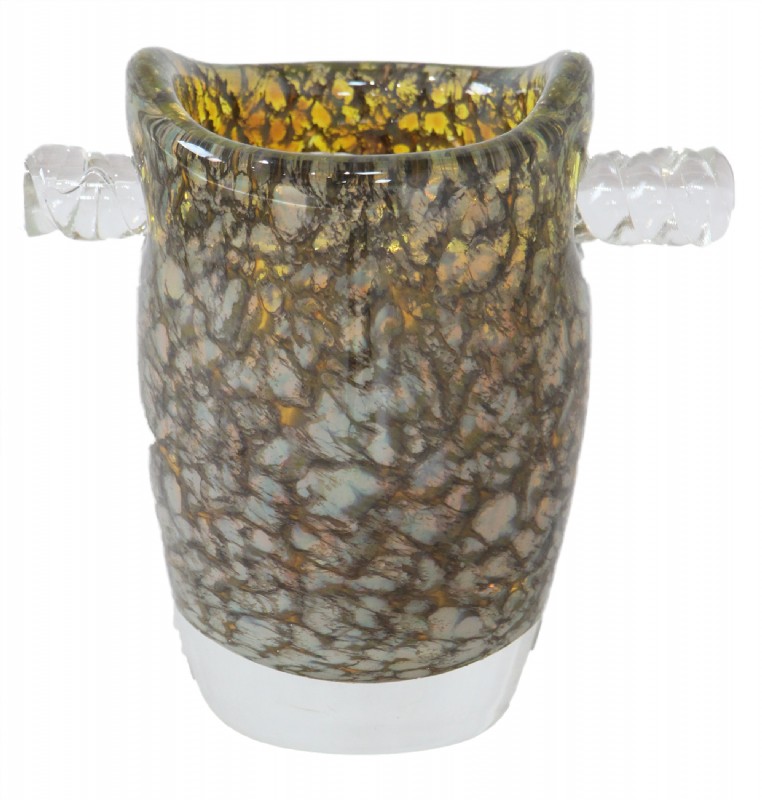 Glass Vase with Twisted Handle