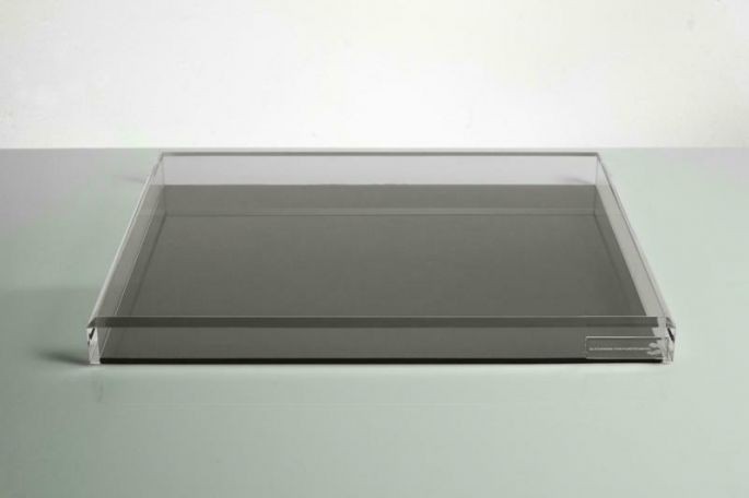 Voltage Large Soiree Tray- Black & Clear