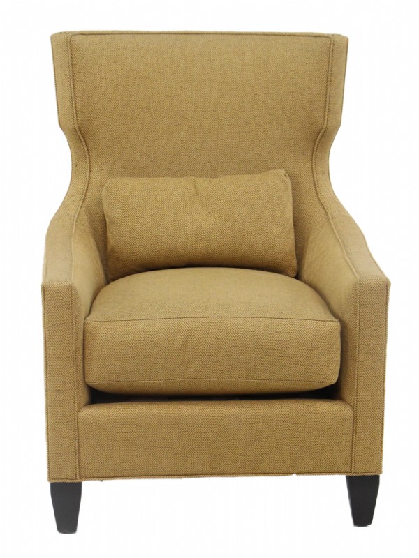 Transitional Upholstered Wing Chair