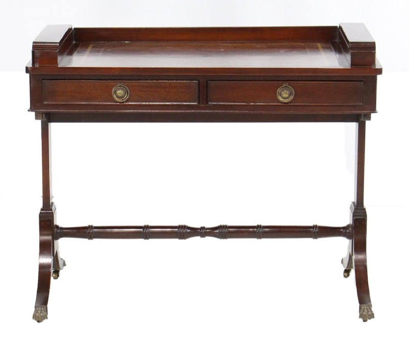 Mahogany Leather Top Writing Desk For Sale In Ct Middlebury