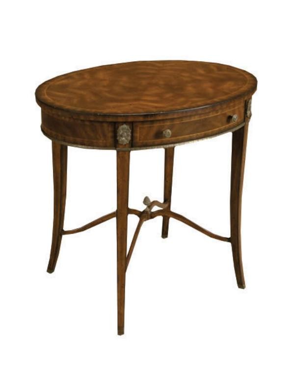 MAHOGANY OVAL OCCASIONAL TABLE