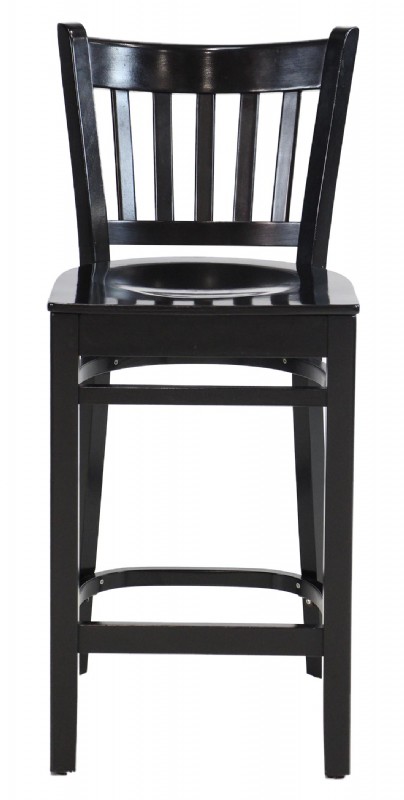 Set of Two Black Painted Counter Stools