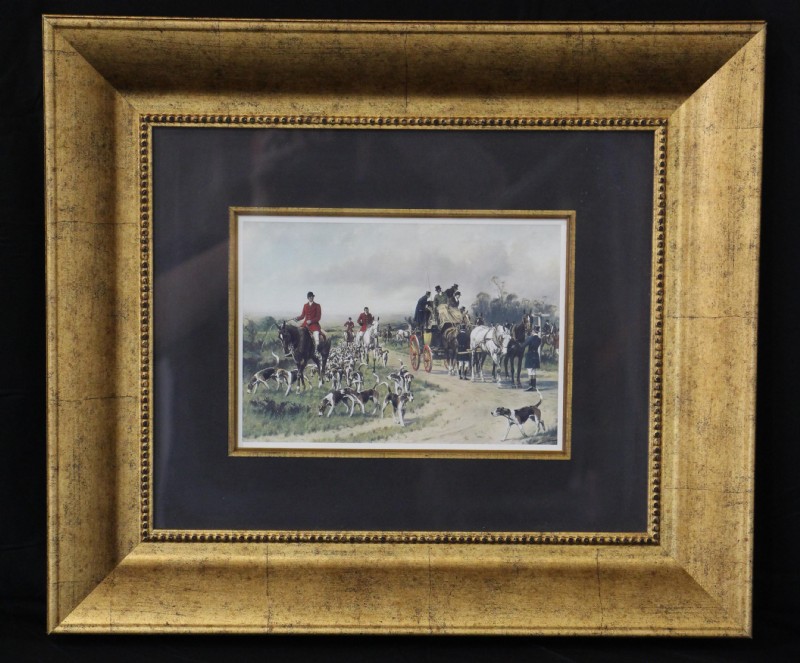 Nicely Framed Hunt Scene Print