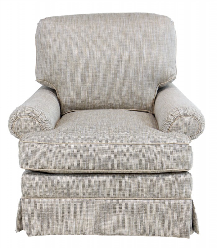 Grey Textured Swivel Chair