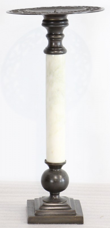Bronze And Stone Candlestick