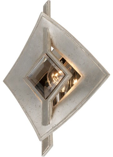 Kismet Wall Sconce Silver Leaf & Polished Stainles