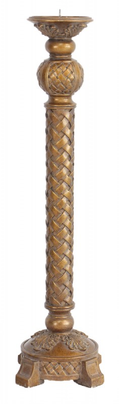 Dark Golden Resin Candlestick
