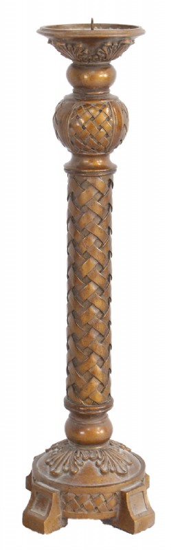 Dark Golden Resin Candlestick