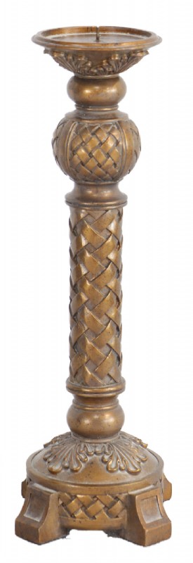 Dark Golden Resin Candlestick