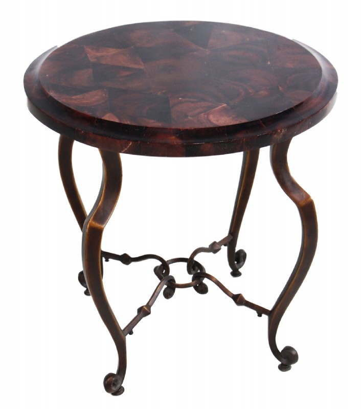 Resin Top Round Occasional Table