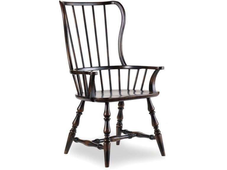 Ebony Spindle Arm Chair
