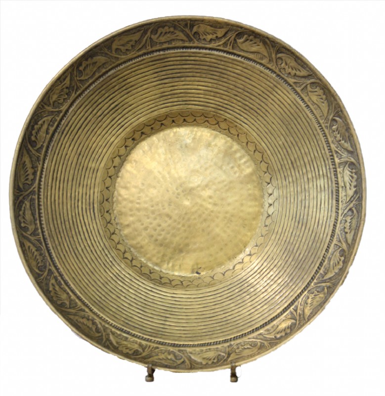 Asian Style Brass Bowl on Stand