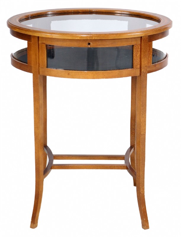 Inlaid Satinwood Oval Display Table