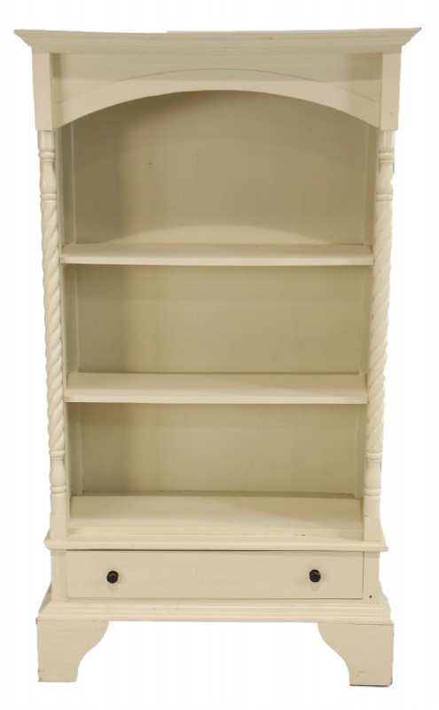 Cream Colored Painted Wooden Bookcase For Sale In Ct Middlebury