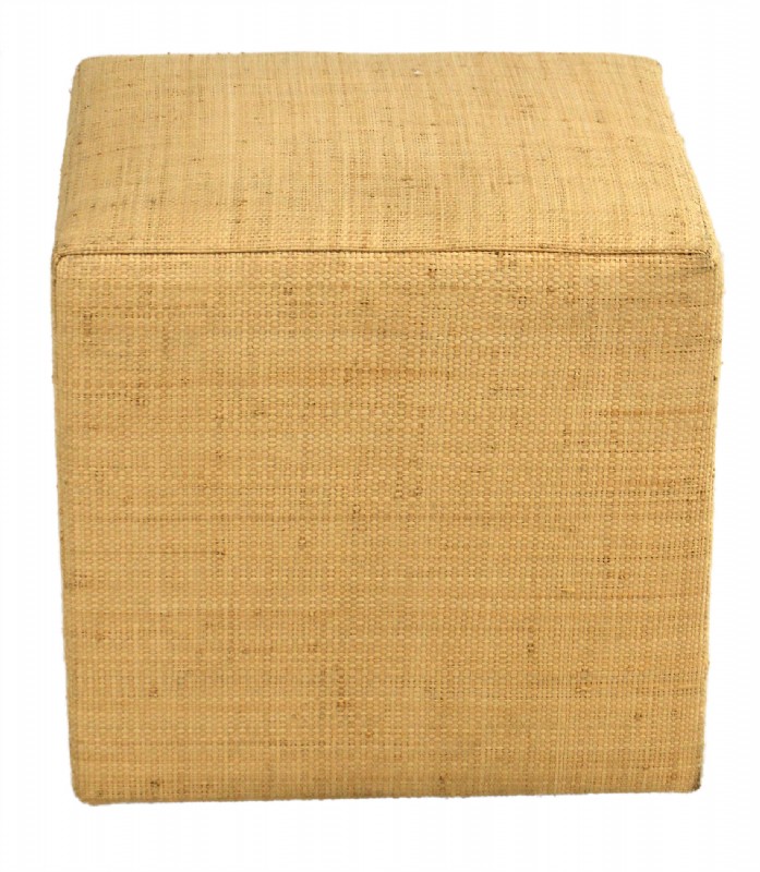 Oomph Raffia Cube Ottoman