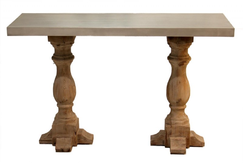 Zinc Top Sofa Table