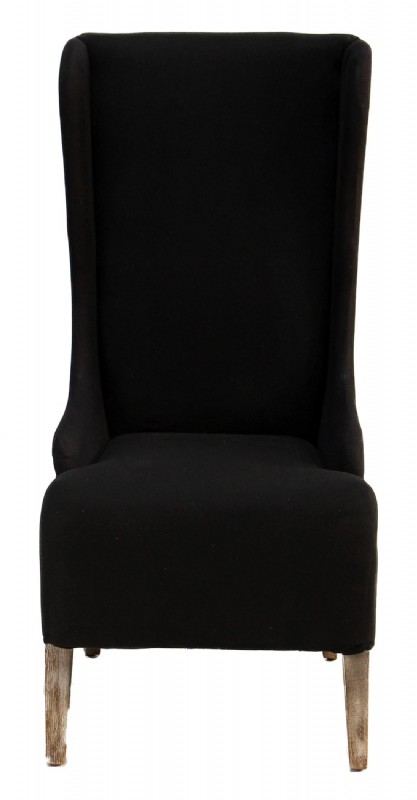 Black Slip Cover Hostess Chair
