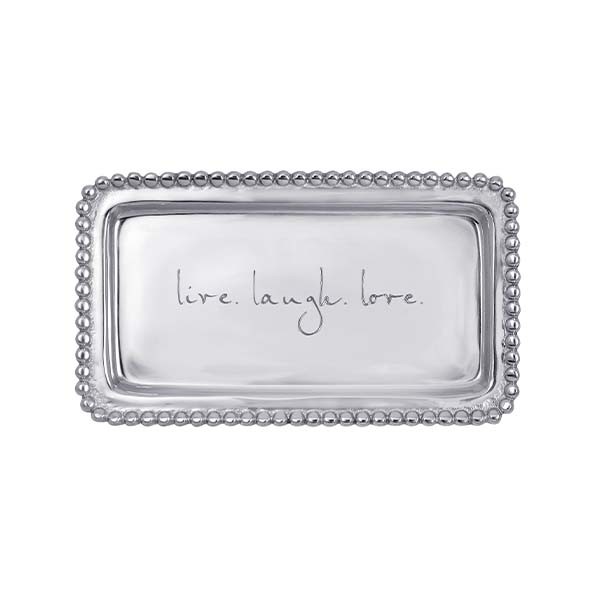 LIVE.LAUGH.LOVE Beaded Statement Tray