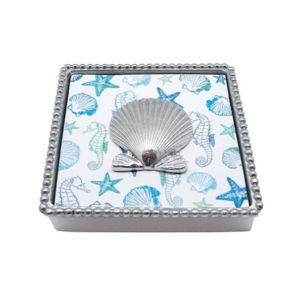 Scallop Shell (1916) Beaded Napkin Box