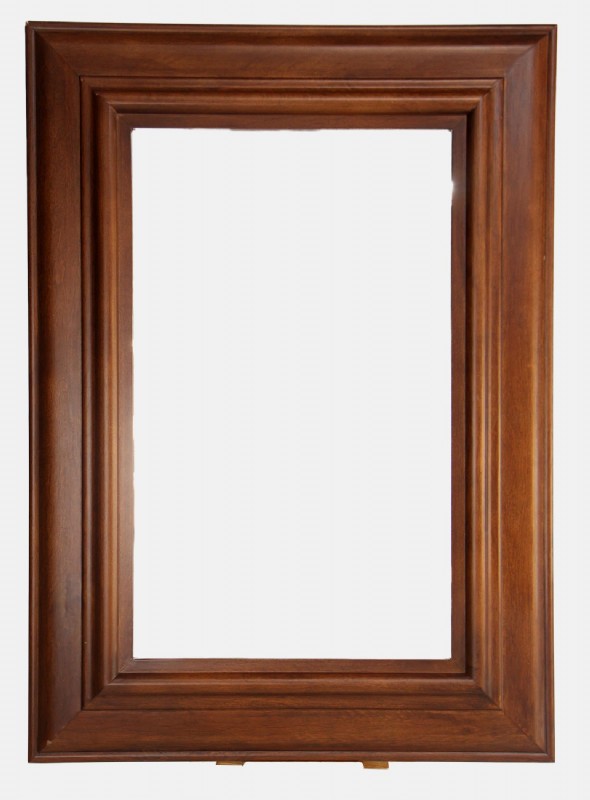 Mahogany Beveled Glass Wall Mirror