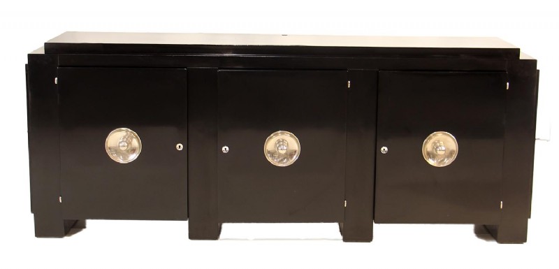Black Laquered Art Deco Console