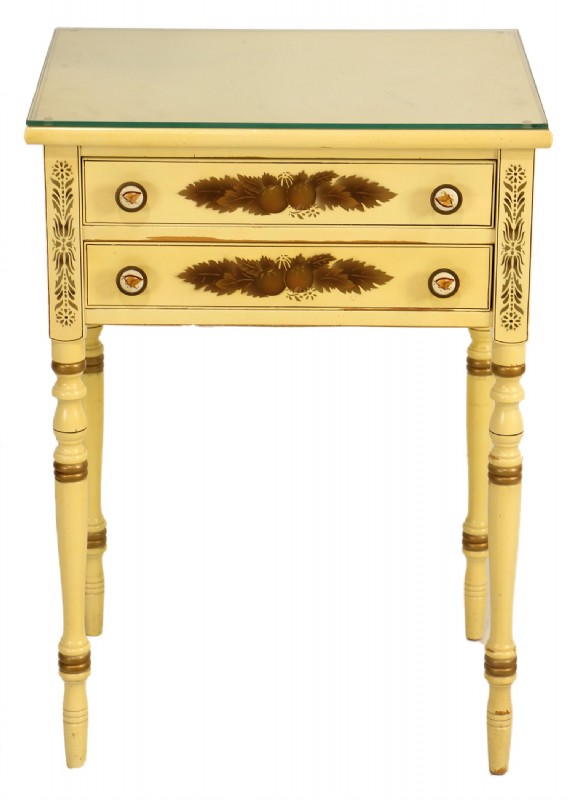 White Riverton Worktable Nightstand