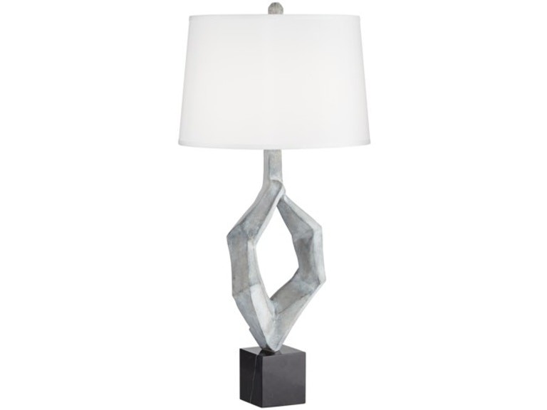 Poly Abstract O Table Lamp with Marble Base