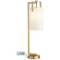 Mid-Century Gold Floor Lamp