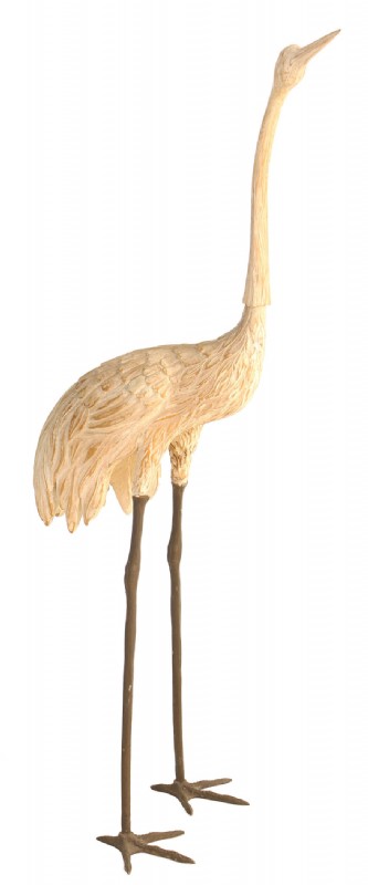 Wooden Heron With Iron Legs