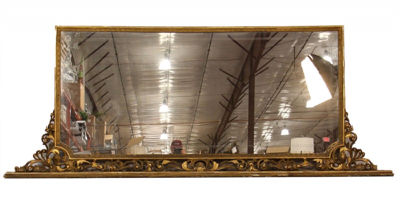 Neoclassical Antique Gold Framed Mirror