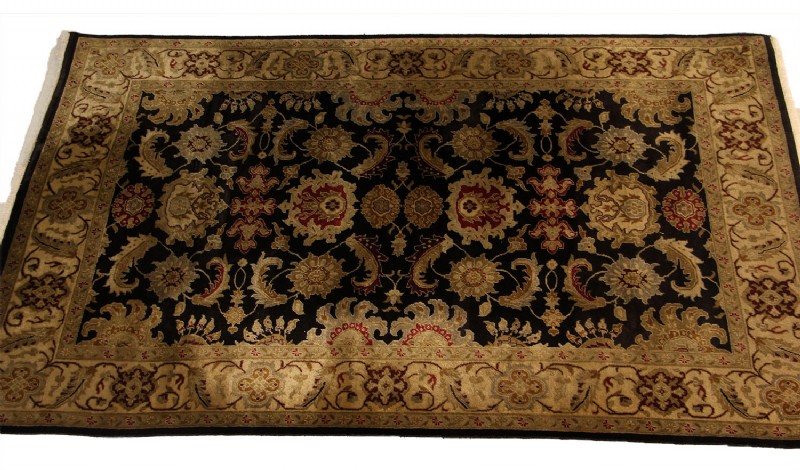 Black & Gold Persian Style Area Rug