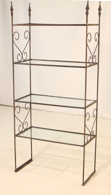 Metal Framed Glass Shelving Unit