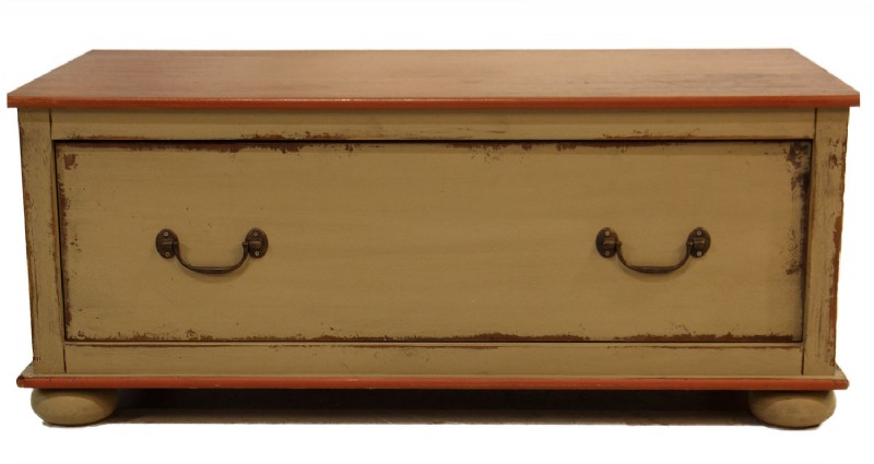 Woooden Distressed Painted Cocktail Table