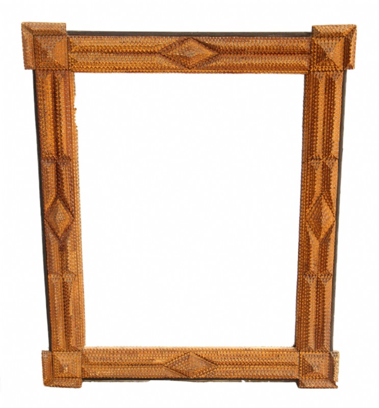 Hand Carved Wooden Wall Mirror
