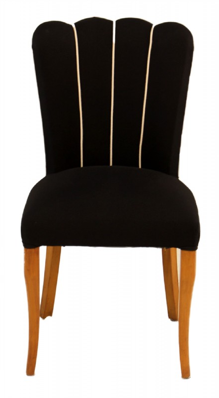 Set of 10 Scalloped Back Dining Chairs