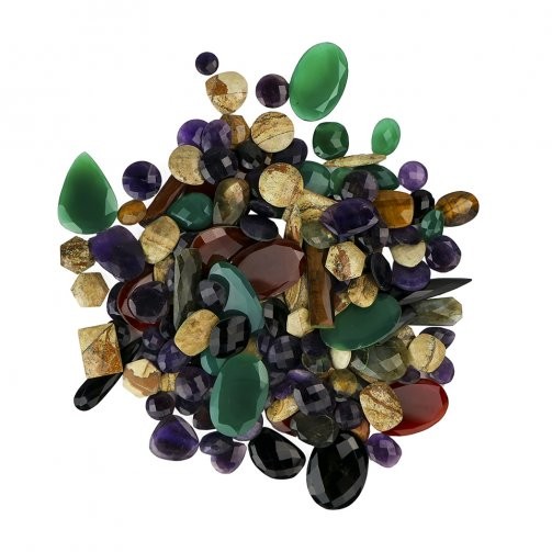 Mixed Faceted Cabochon Stones
