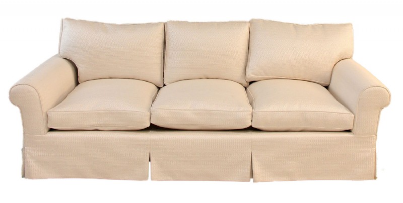 White Three Cushion Sofa