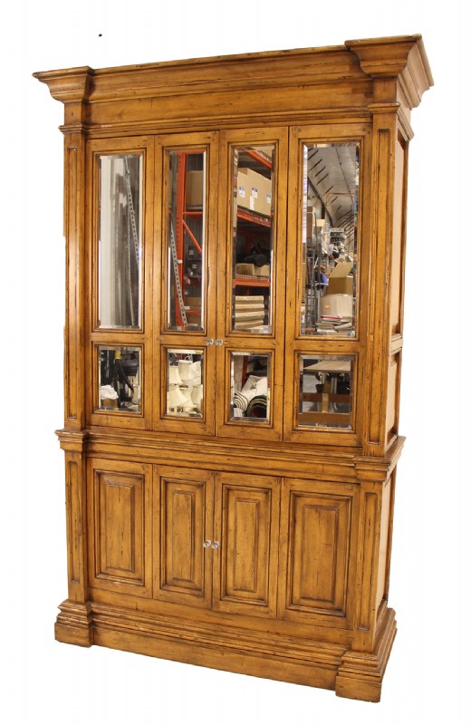 Distressed Cognac Wooden Hutch