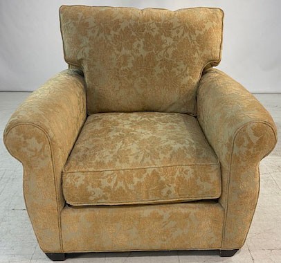 Rolled Arm Down Cushioned Armchair