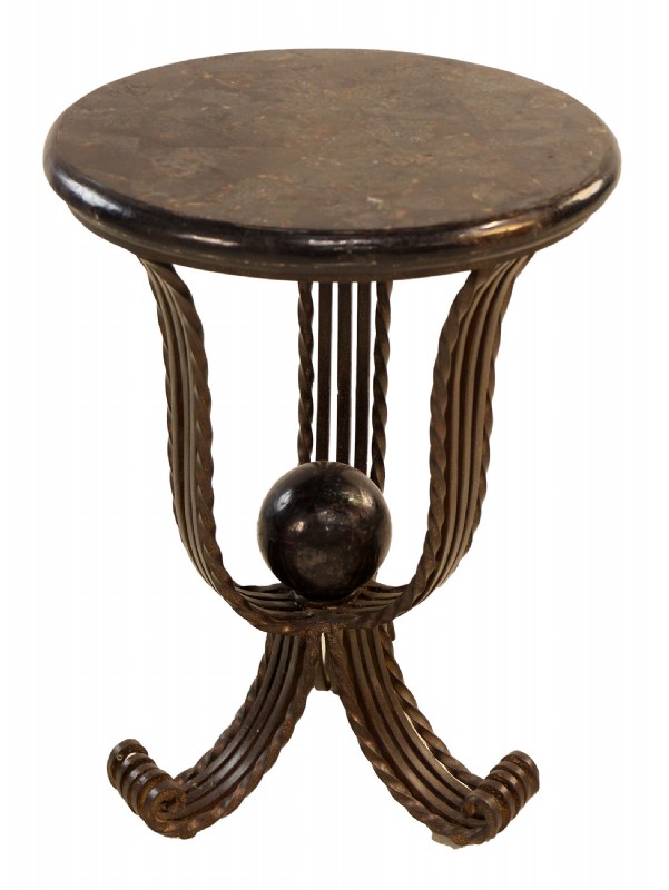 Metal Base Table with Moonlight Pearl Top